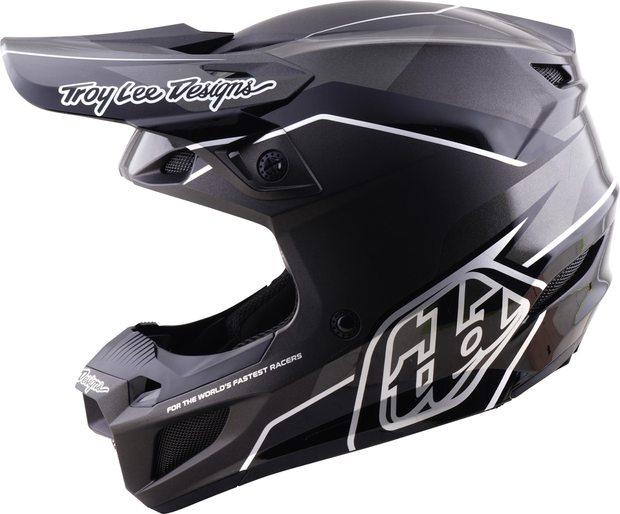 Side view of Troy Lee Designs SE5 Polycarbonate MIPS Stand Motocross Helmet