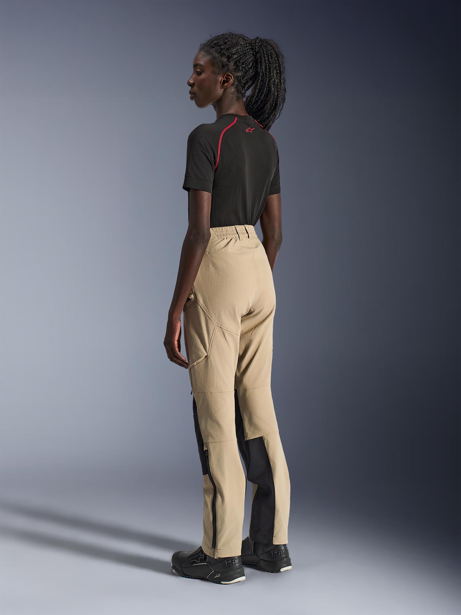 Side view of Alpinestars Stella Flex-AST Explorer Ladies Motorcycle Textile Pants