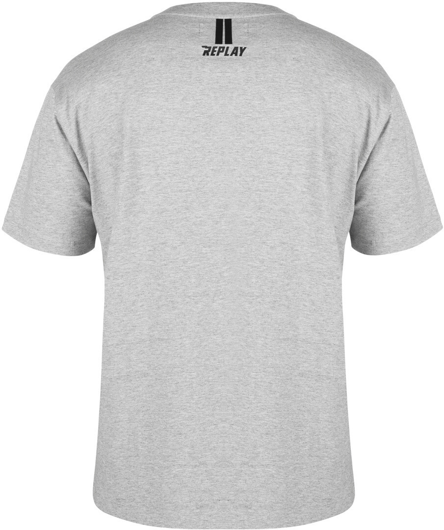 Replay Logo T-shirt grå M Figur 2