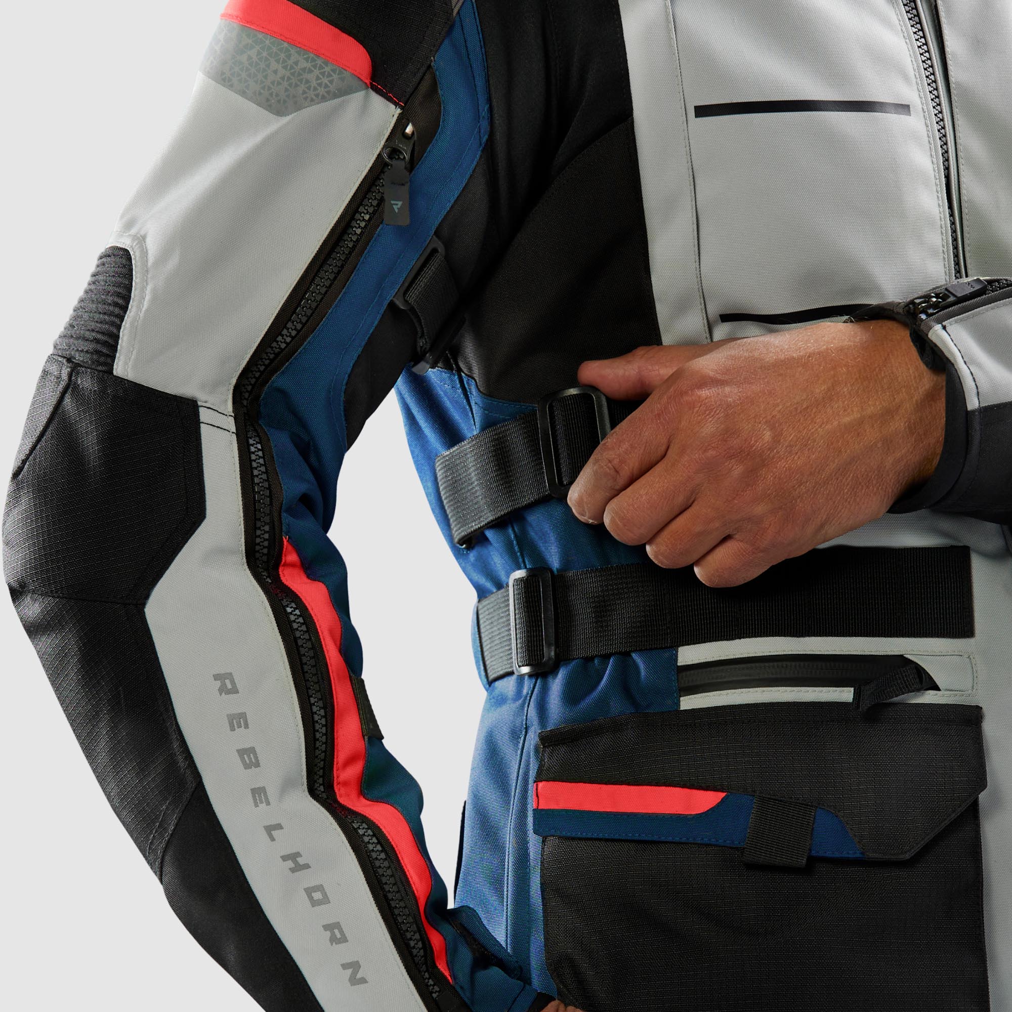 Side view of Rebelhorn Cubby 5 waterproof Motorcycle Textile Jacket