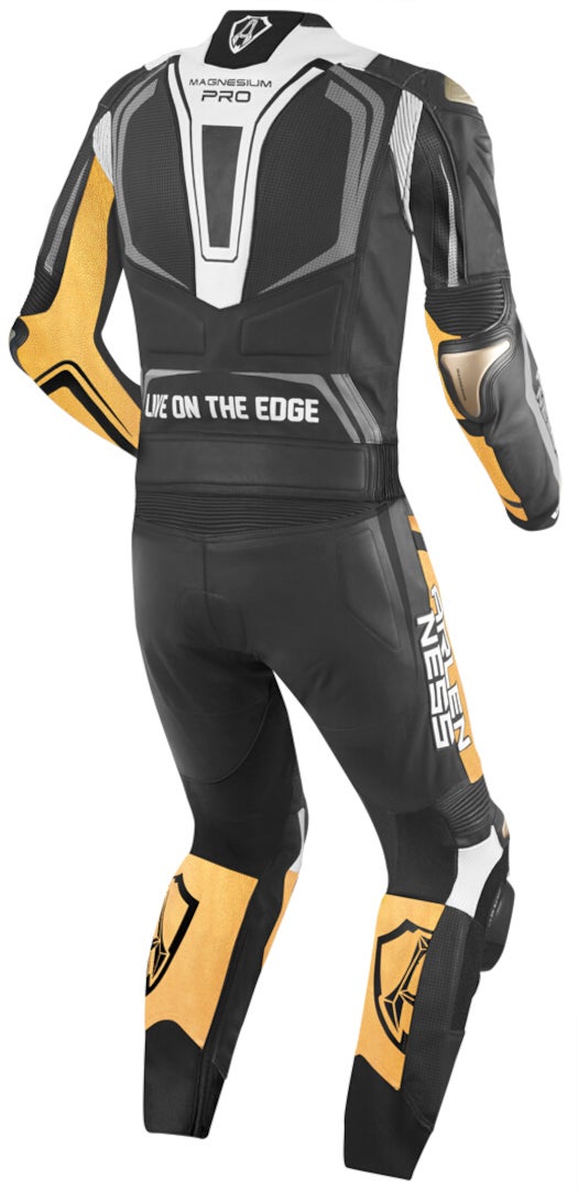 Arlen Ness Race-X Two Piece Motorcycle Leather Suit black/white/gold 52 Figure 2