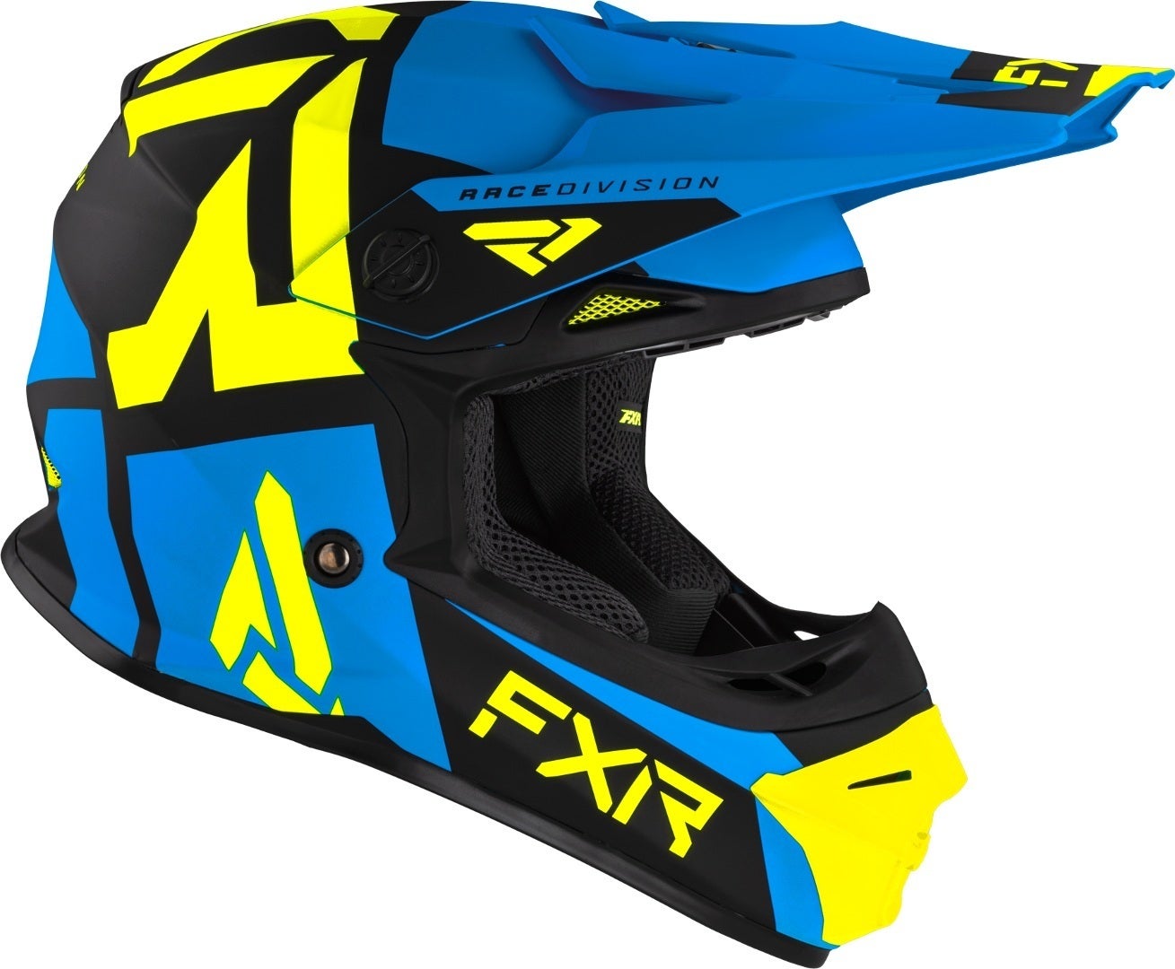 FXR Legion MX Gear Casco Motocross Giovanile blu/giallo Y/M (50/51) Figura 2