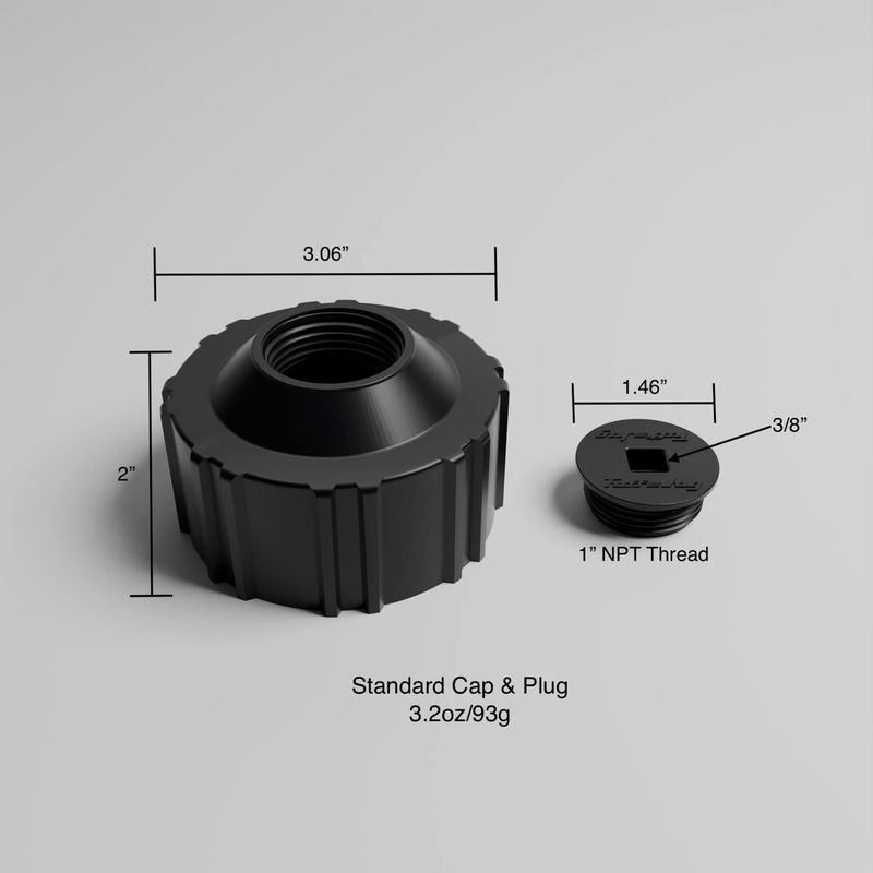 TUFFJUG Tampa Padrão TUFF JUG com Plugue Central - Preto Figura 1