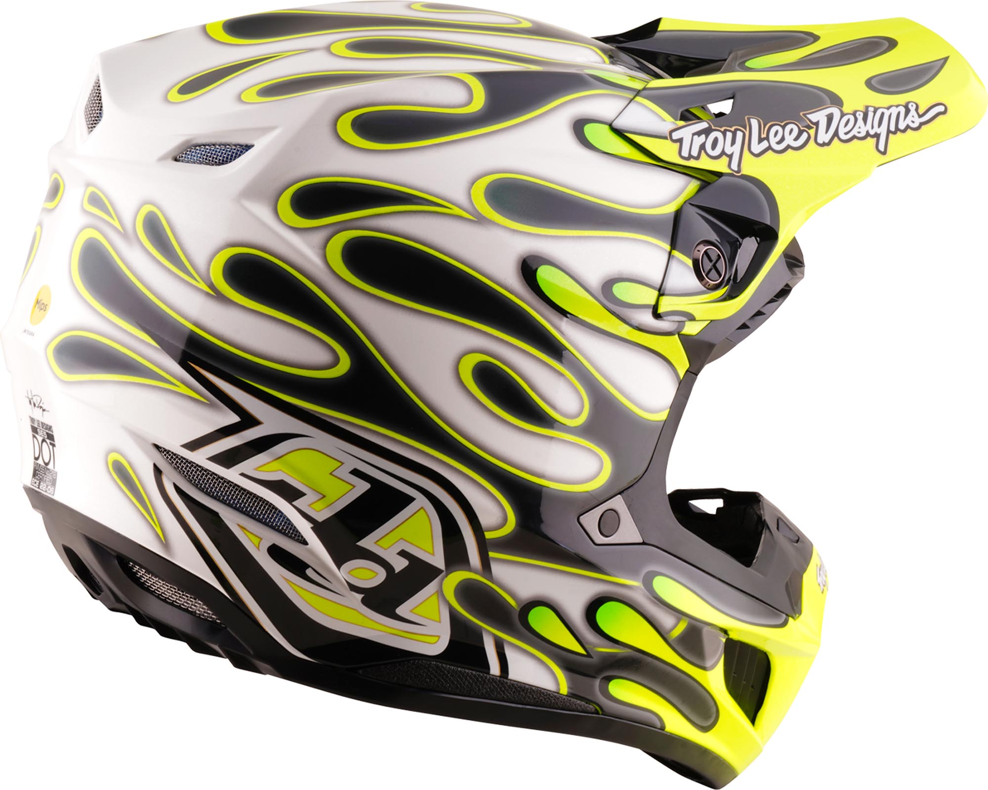 Troy Lee Designs SE5 Composite MIPS Overspray Neon Motokrosová prilba L (58/59) Obrázok 4