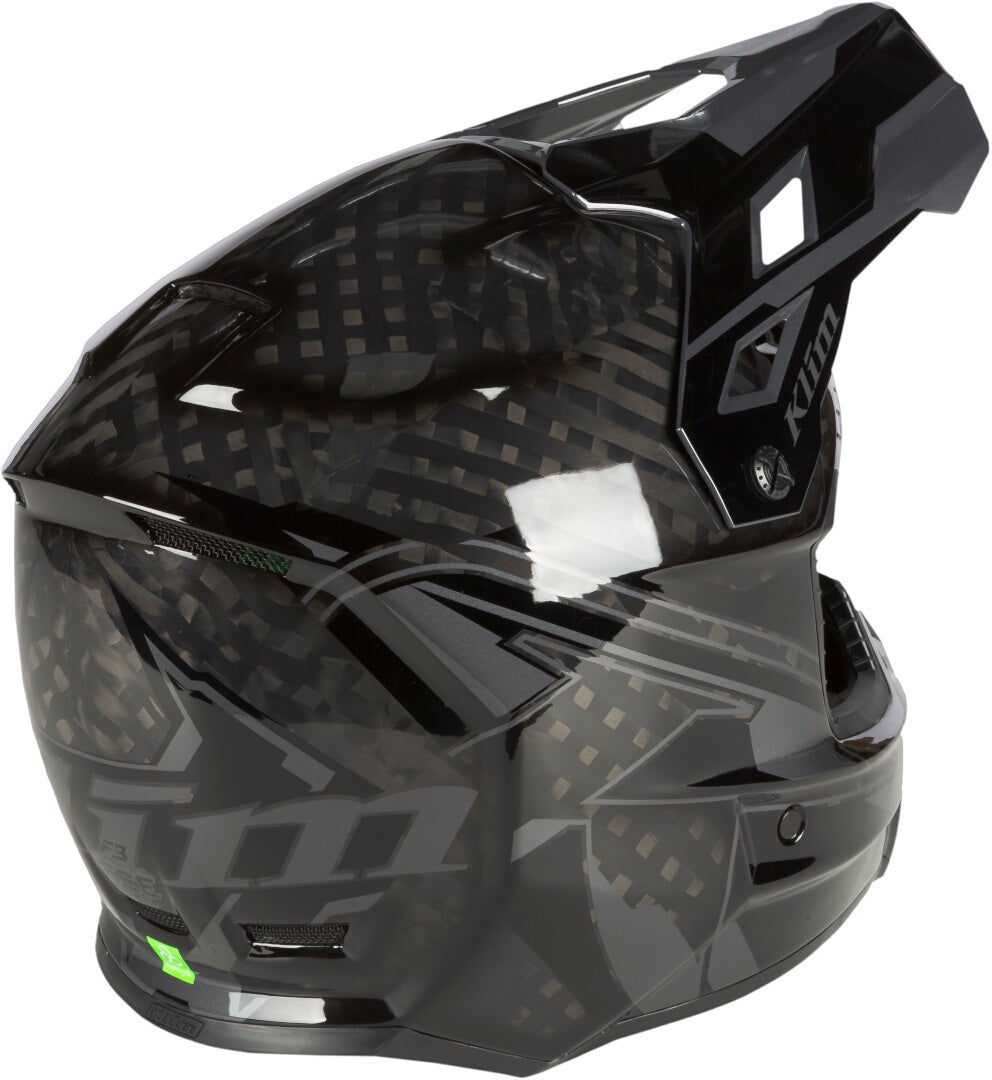Klim F3 Carbon Pro Ascent Snescooter hjelm sort/grå XXL (62/63) Figur 8