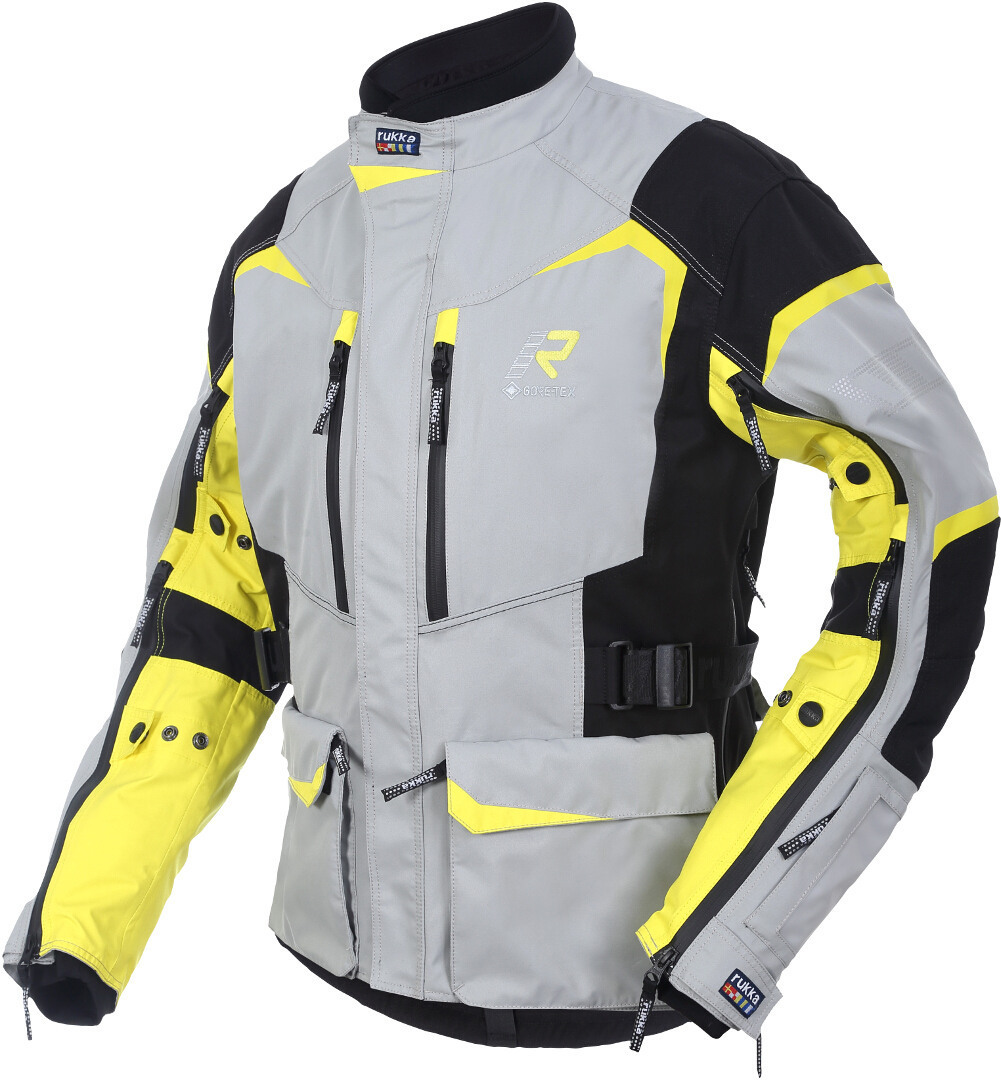 Rukka Rimo-R Motorcykel Textil Jacka silver/gul 56 Figur 1