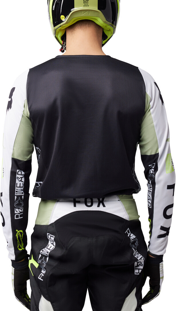FOX 180 Race Spec Motocross Jersey Noir/Blanc/Vert M Figure 4