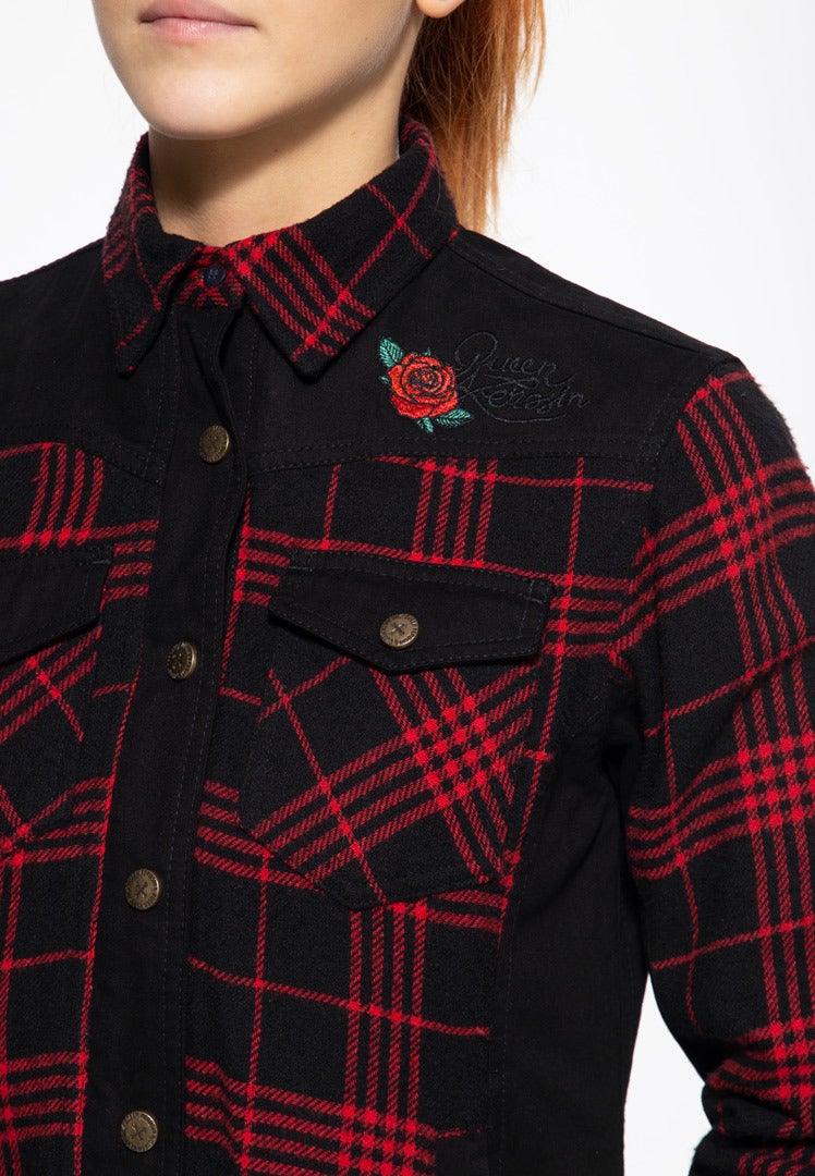 Queen Kerosin Wild Ones Roses Adventure Camicia Da Donna S Figura 13