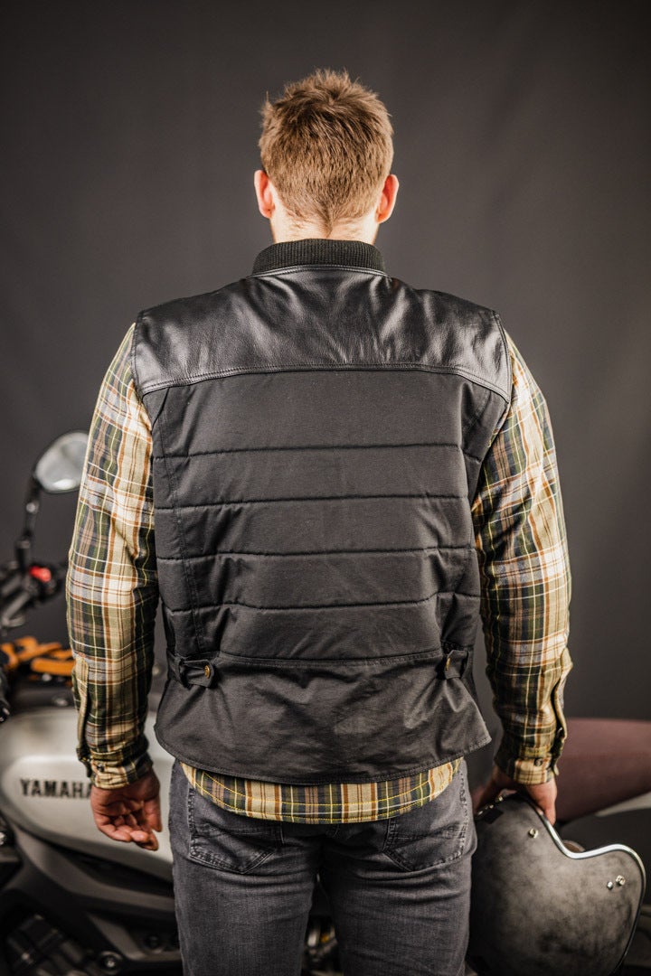 Merlin Stowe Motorrad Wachsweste schwarz XL Abbildung 3