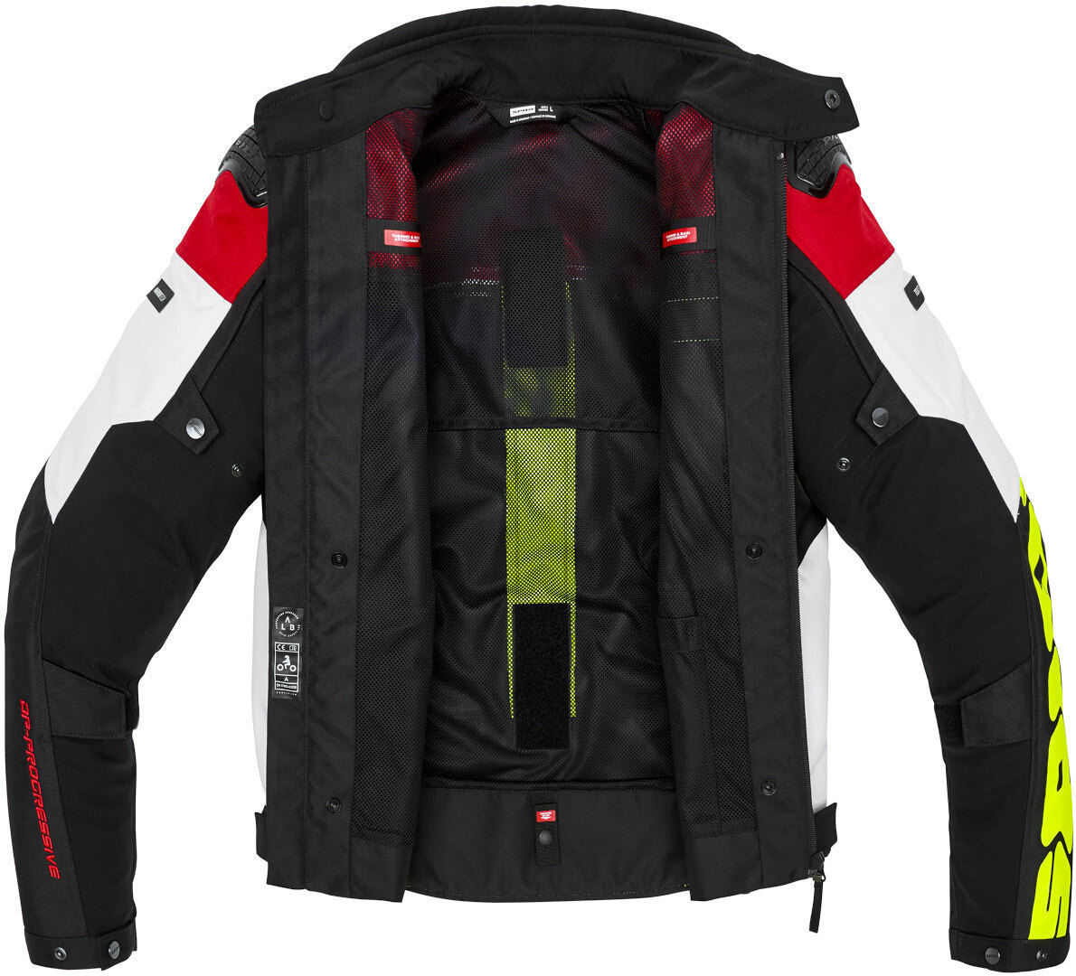 Spidi Progressive Tex perforierte Motorrad Textiljacke weiß/rot L Abbildung 4