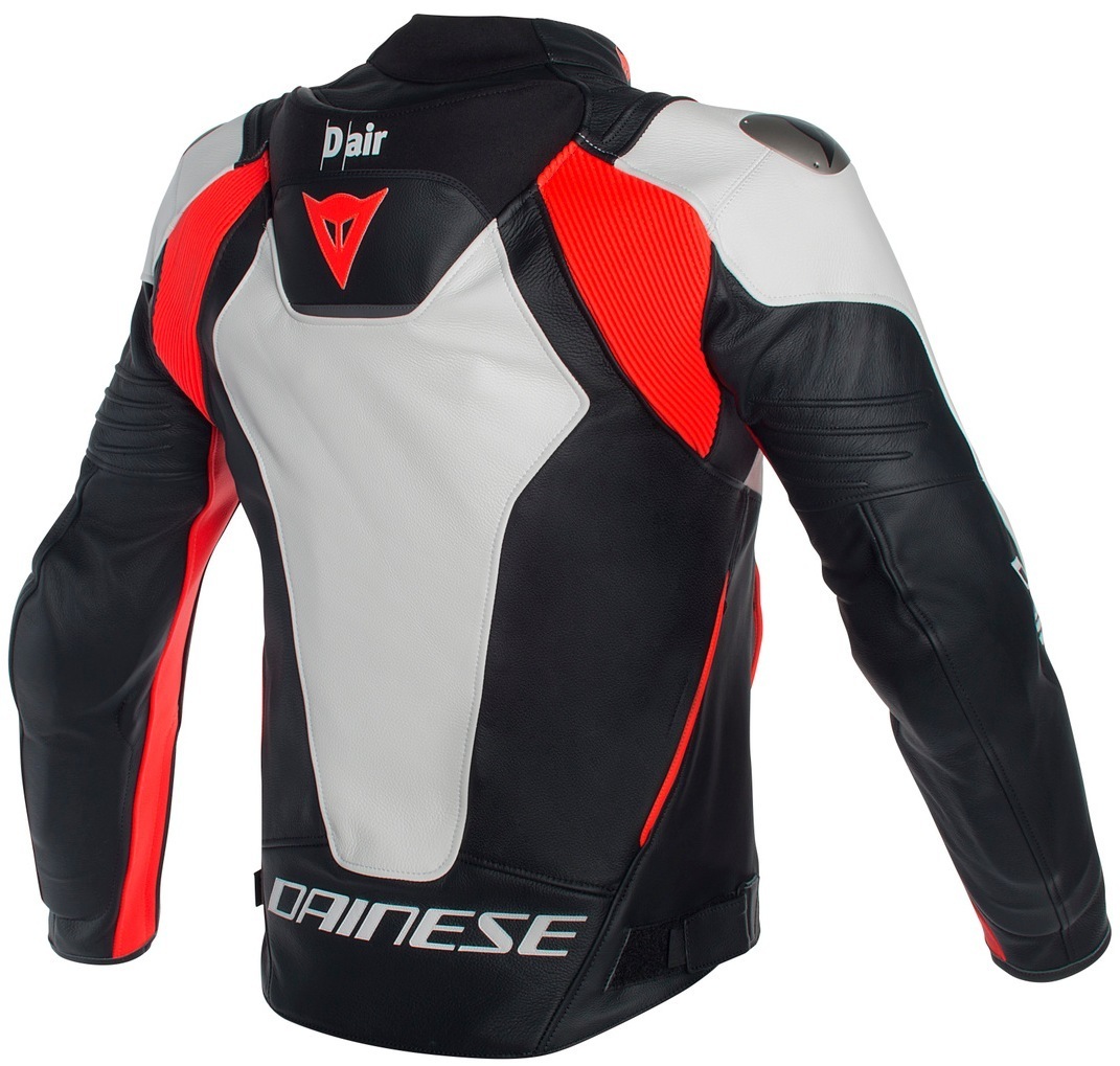 Dainese Misano D-Air Airbag Perforated Motorcycle Leather Jacket white/black/red 52 Figure 3