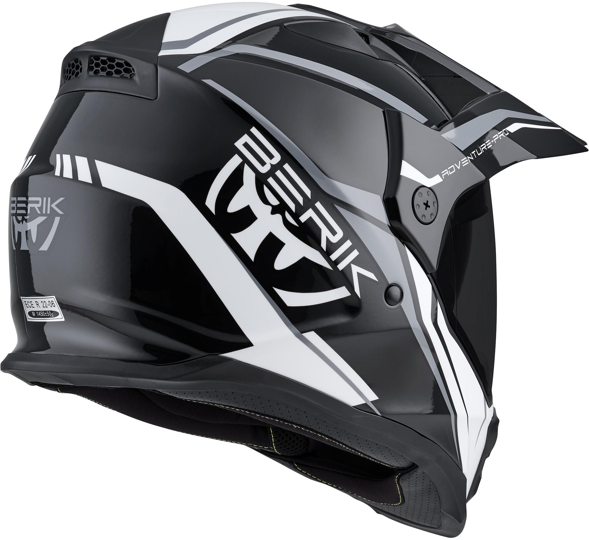 Berik MX313 Volstom Adventure Pro Enduro Hjelm sort/grå/hvid L Figur 5