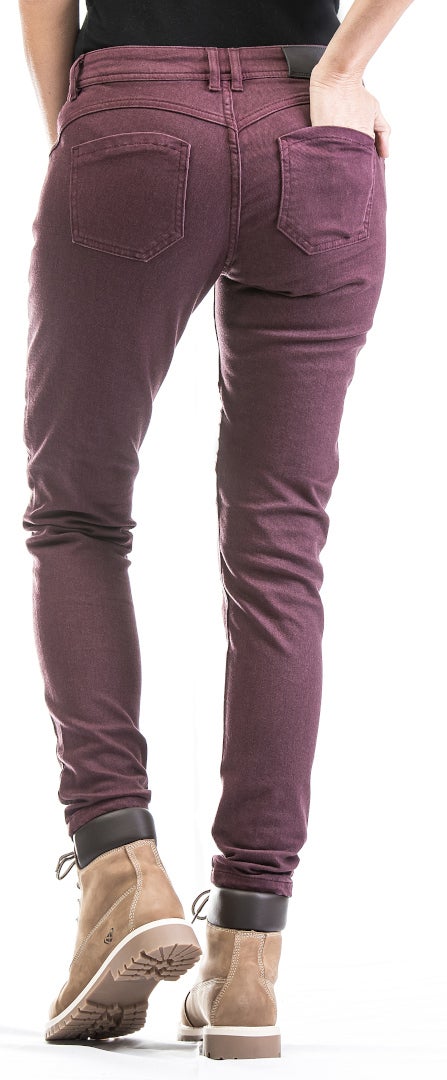 Ixon Vicky Dames Motorcycle Jeans Donkerrood S Figuur 2