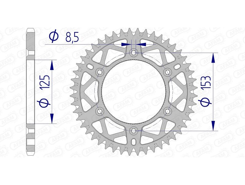 Afam Light Aluminium Ultra- Rear Sprocket 11212 - 520