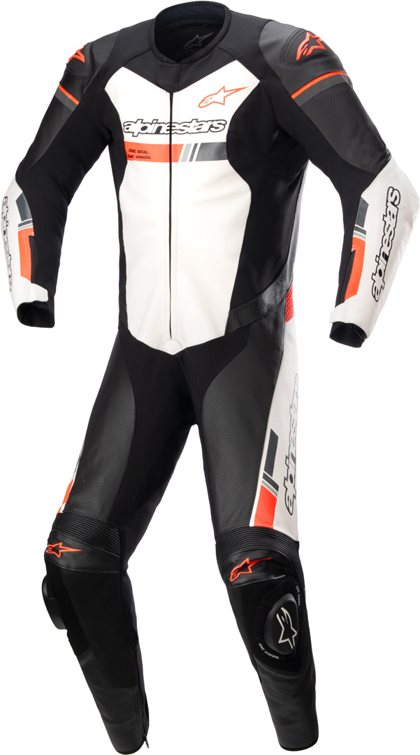Alpinestars GP Force Chaser Costum de piele de motocicletă One Piece Negru/Alb/Roșu 48 Figura 1