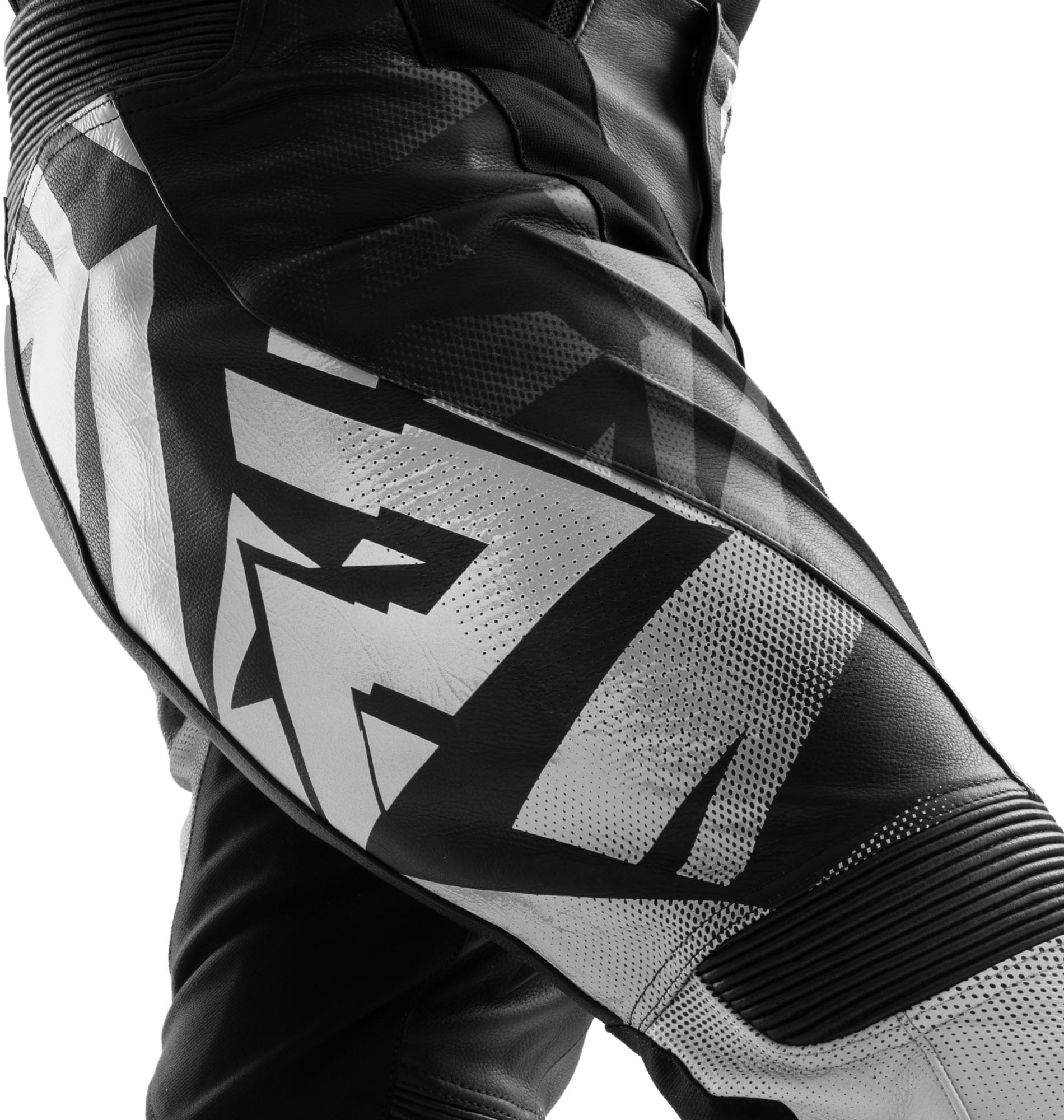 Rebelhorn Inferno Motorcycle Leather Pants black/white 62 Figure 3