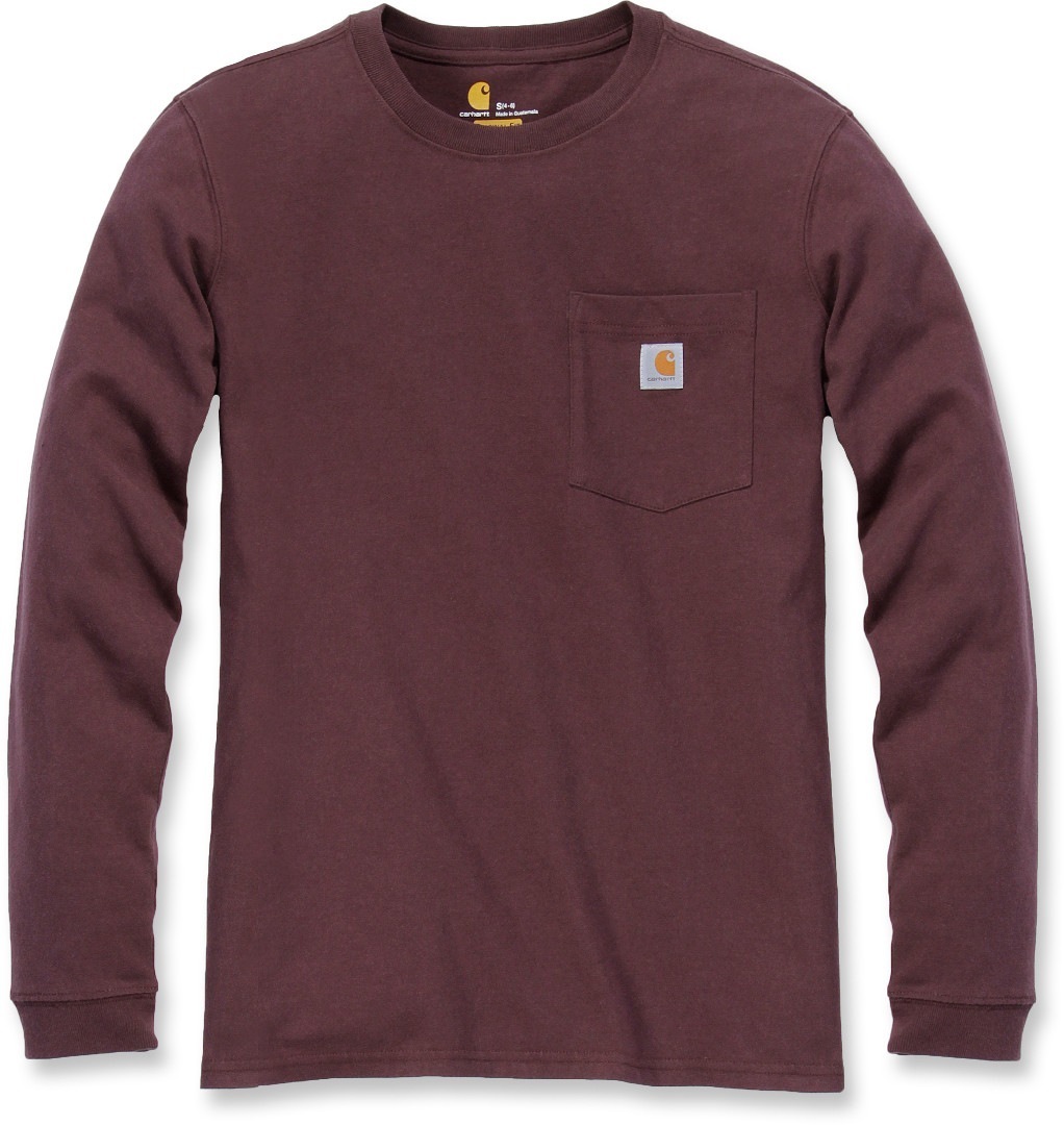 Carhartt Workwear Pocket Kvinnors lång ärm Burgundrött S Figur 1