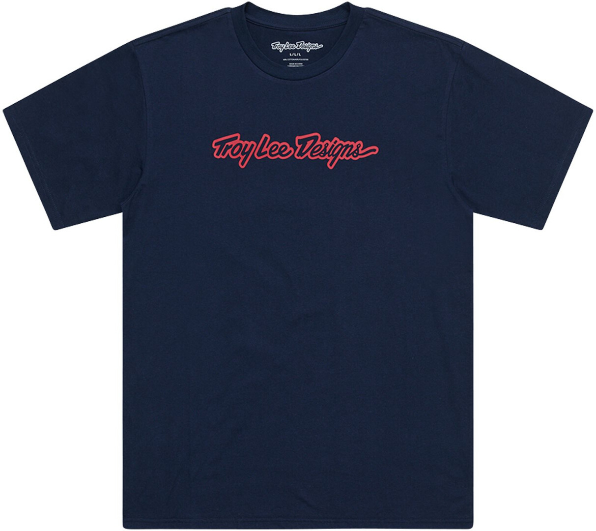 Troy Lee Designs Signature Tricou cu mânecă scurtă Albastru/Roșu S Figura 1