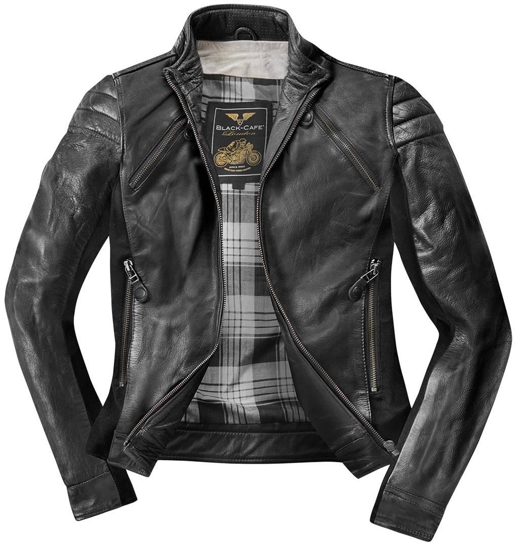 Black-Cafe London Semnan Damen Motorrad Lederjacke schwarz M Abbildung 2