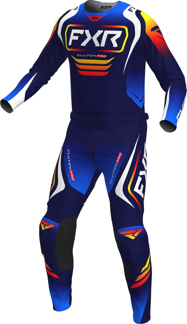 FXR Clutch Pro 2025 Motocross Jersey orange/hellblau/dunkelblau M Abbildung 3