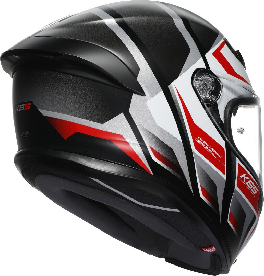 AGV K6 S Karve 2.0 Casque Noir mat/rouge/blanc XL (61/62) Figure 6