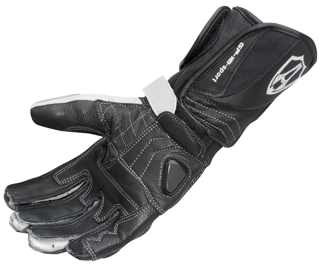 Arlen Ness Mugello Motorcykelhandsker Sort/hvid M Figur 4