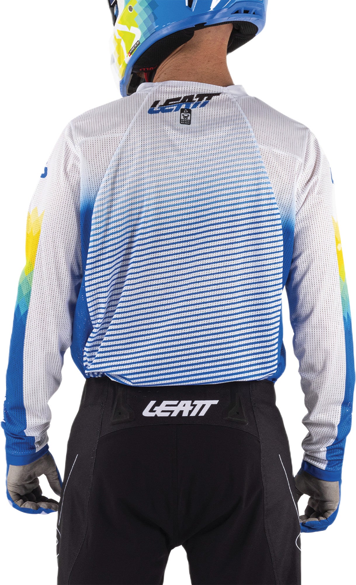 Leatt Moto 4.5 X-Flow V26 Motocross Jersey blue/white/yellow L Figure 4
