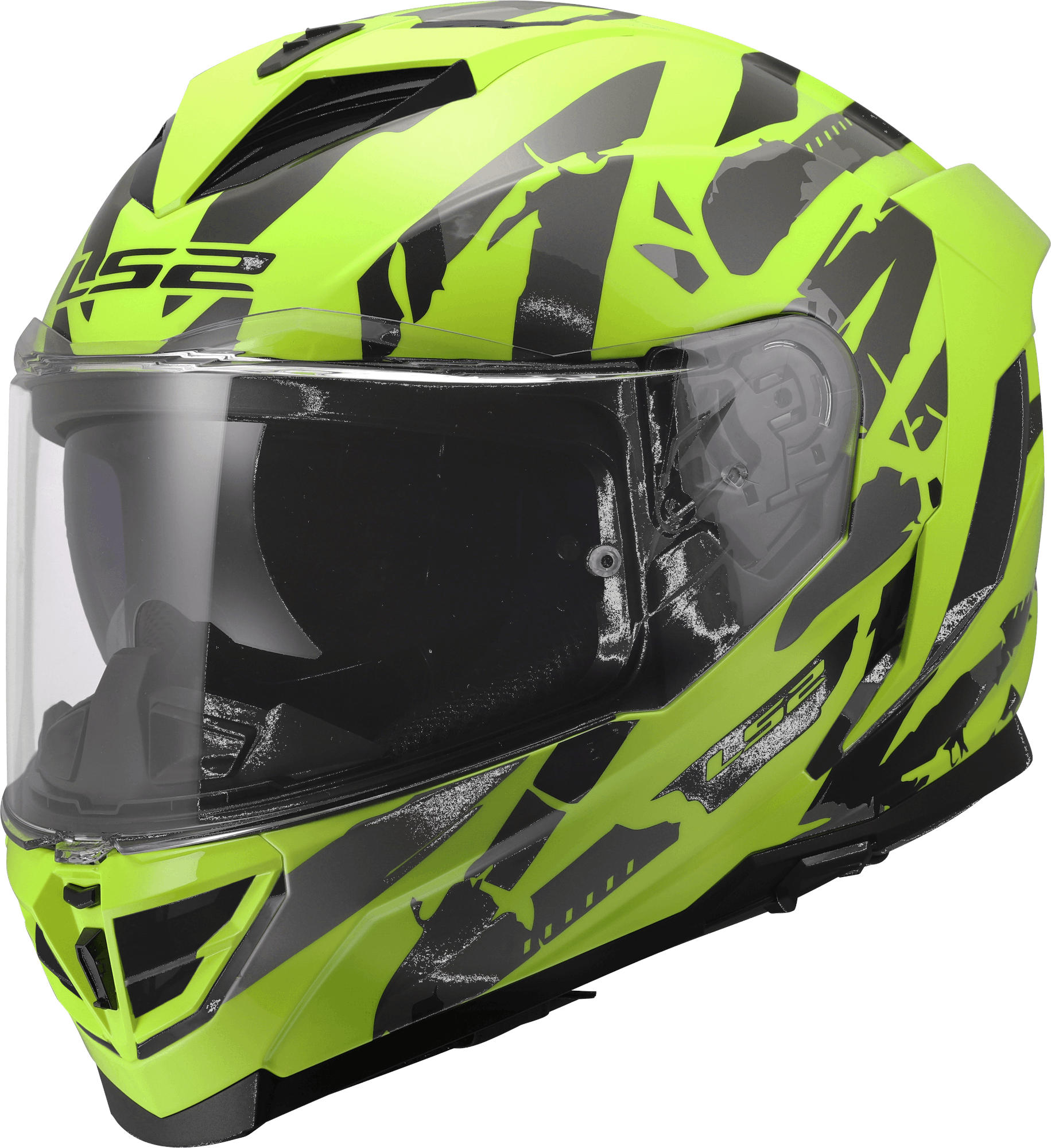 LS2 FF818 Storm III Kaos Hjelm gul/sort M (57/58) Figur 1