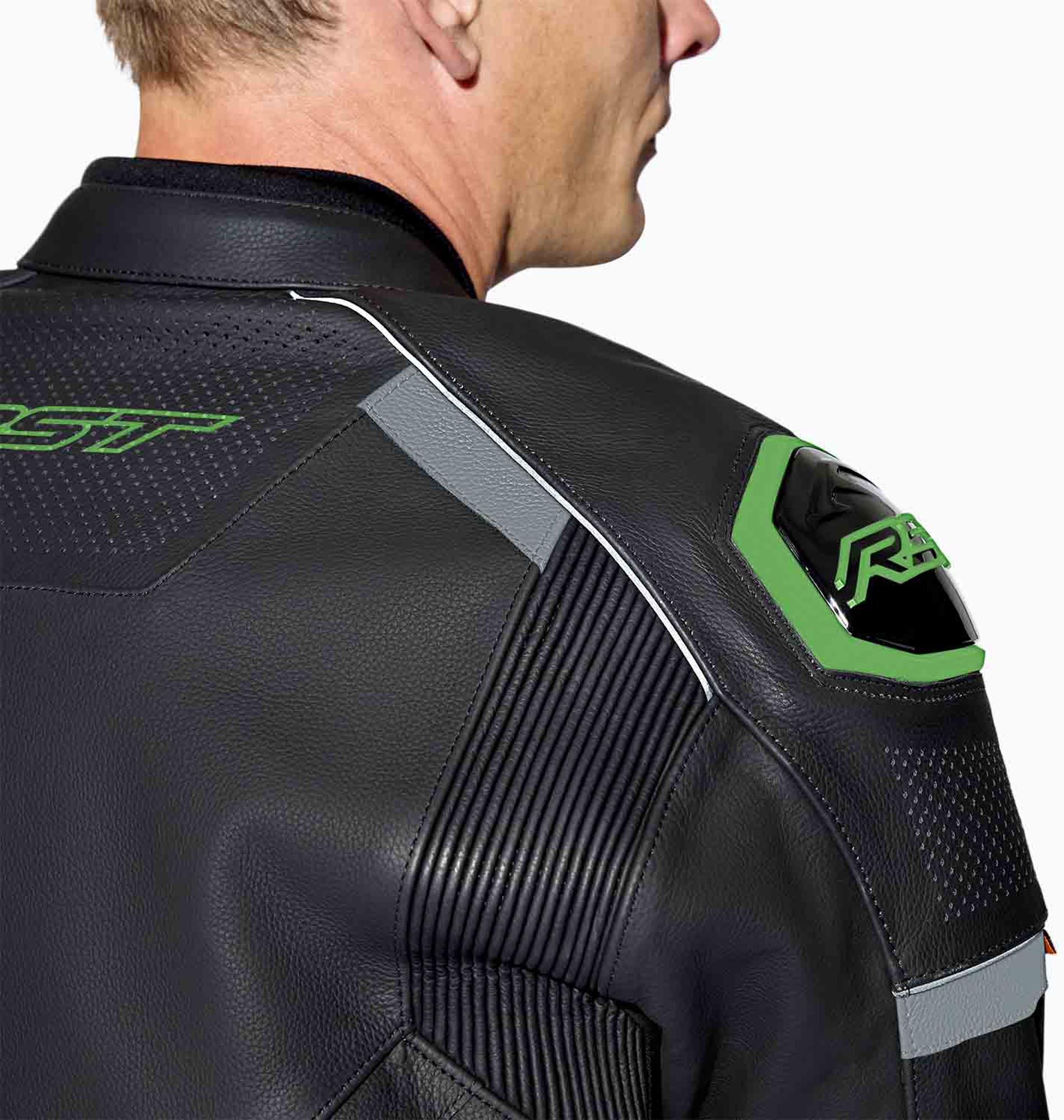 RST S1 D3O perforierte Motorrad Lederjacke schwarz/neon-grün 52 Abbildung 7