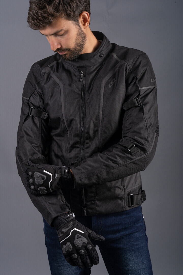 LS2 Sepang wasserdichte Motorrad Textiljacke schwarz/dunkelgrau 4XL Abbildung 14