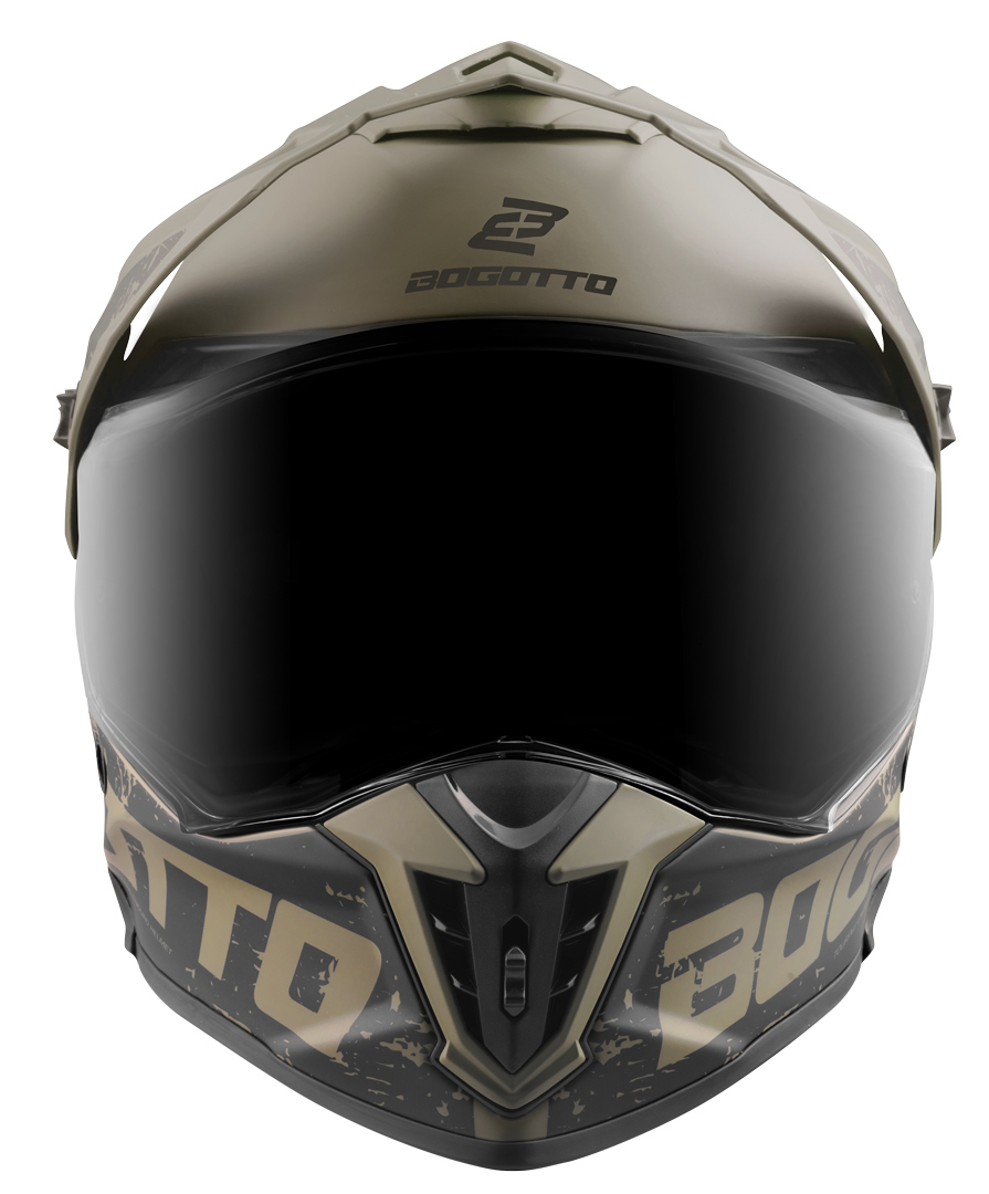 Bogotto FG-601 Duo Cască Enduro din fibră de sticlă Maro mat S Figura 6