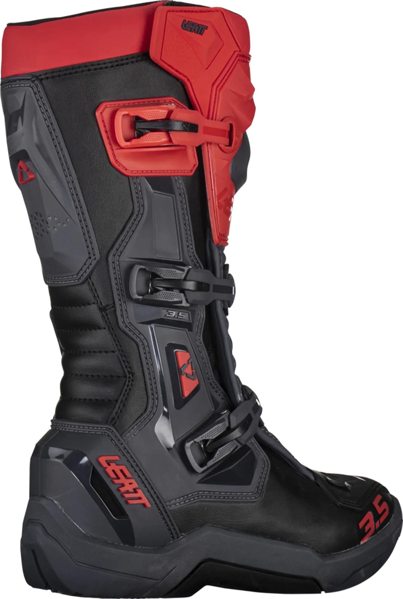 Leatt 3.5 Logo Stivali da motocross grigio/nero/rosso 43 Figura 3