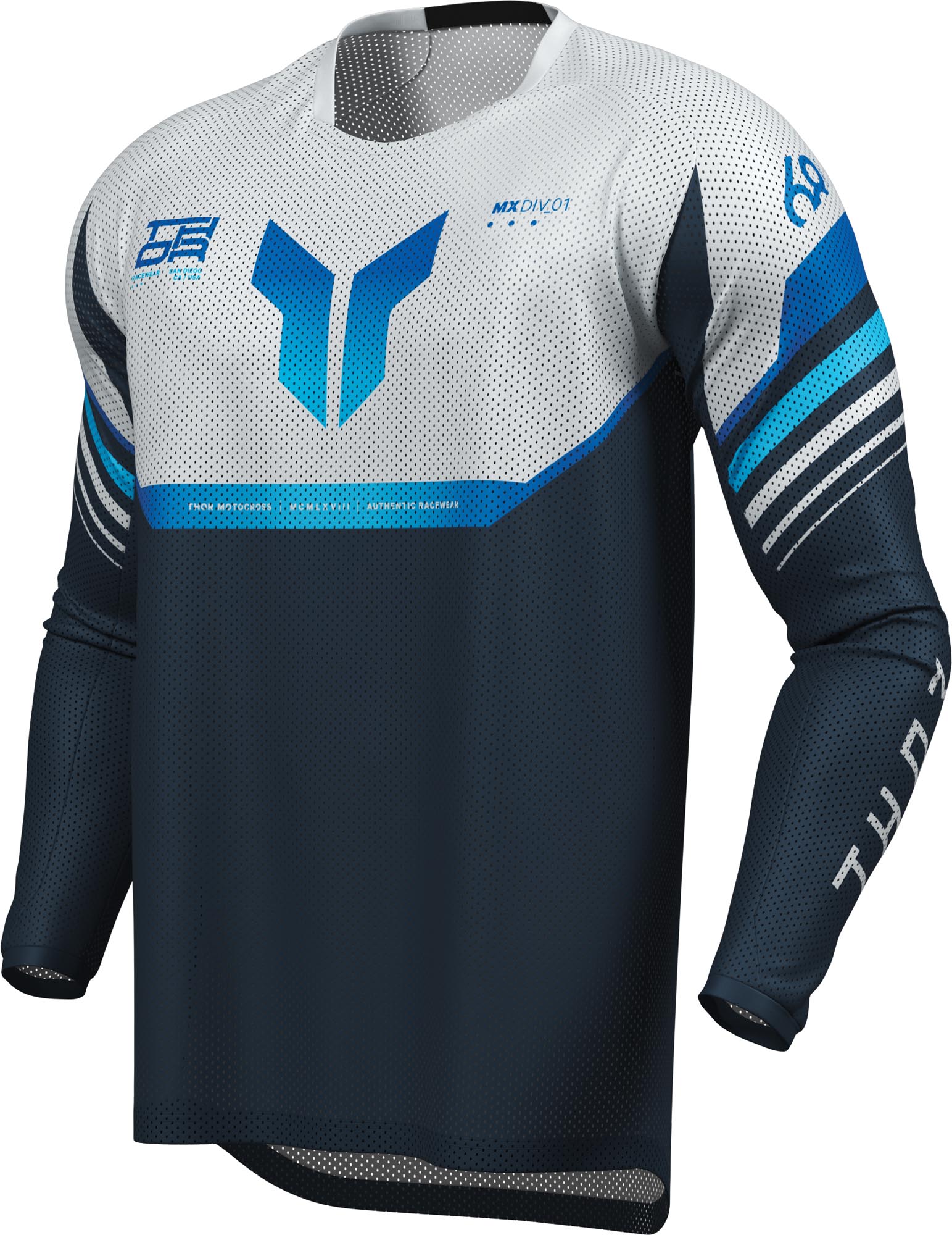 Thor Launchmode Air Raptor Motokrosový dres tmavě modrá/šedá 2XL Obrázek 1