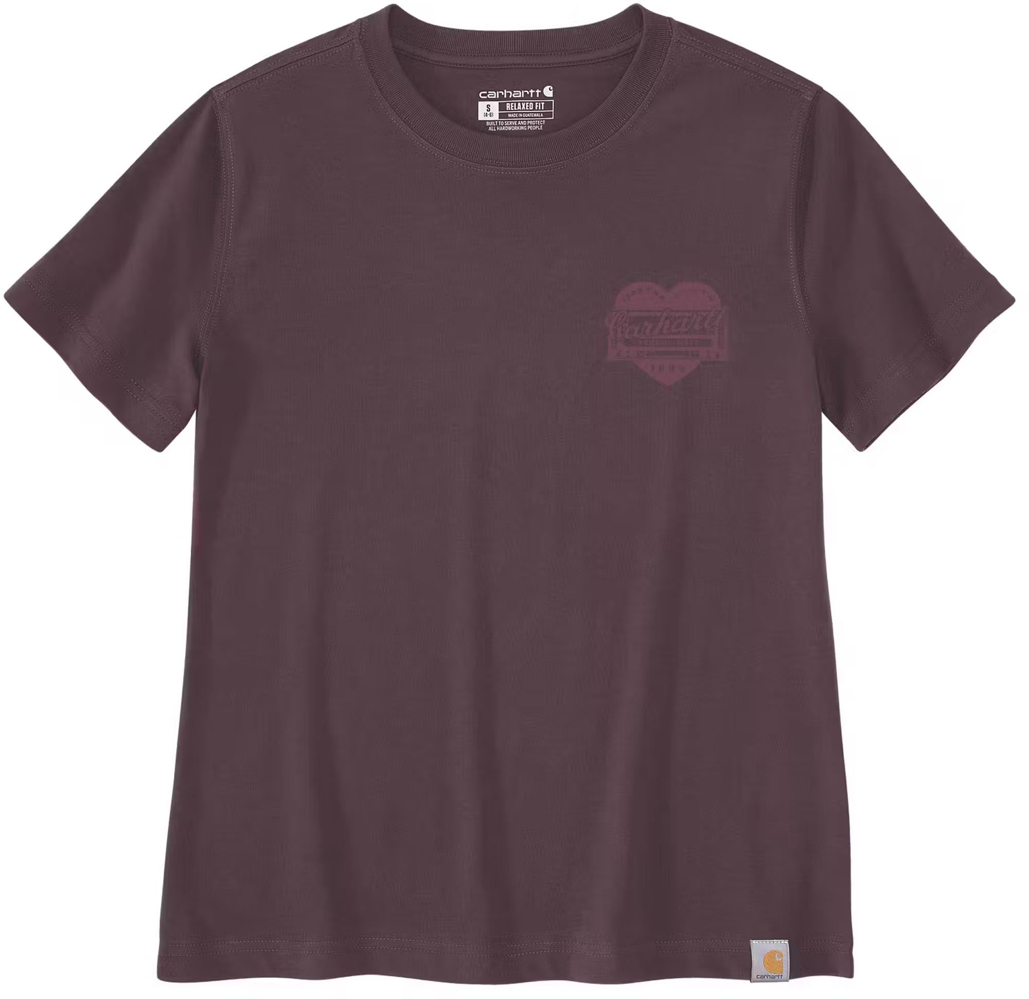 Carhartt Irvine Relaxed Heritage Heart Ženska majica tamno crvena S Slika 1