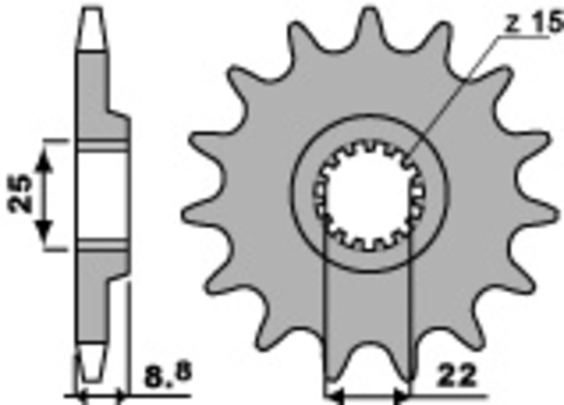 PBR Pignon acier standard 1248 - 520 Figure 2