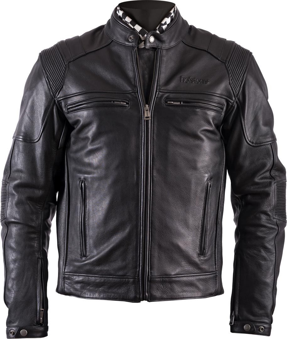 Helstons Trust Motorrad Lederjacke schwarz 3XL Abbildung 1