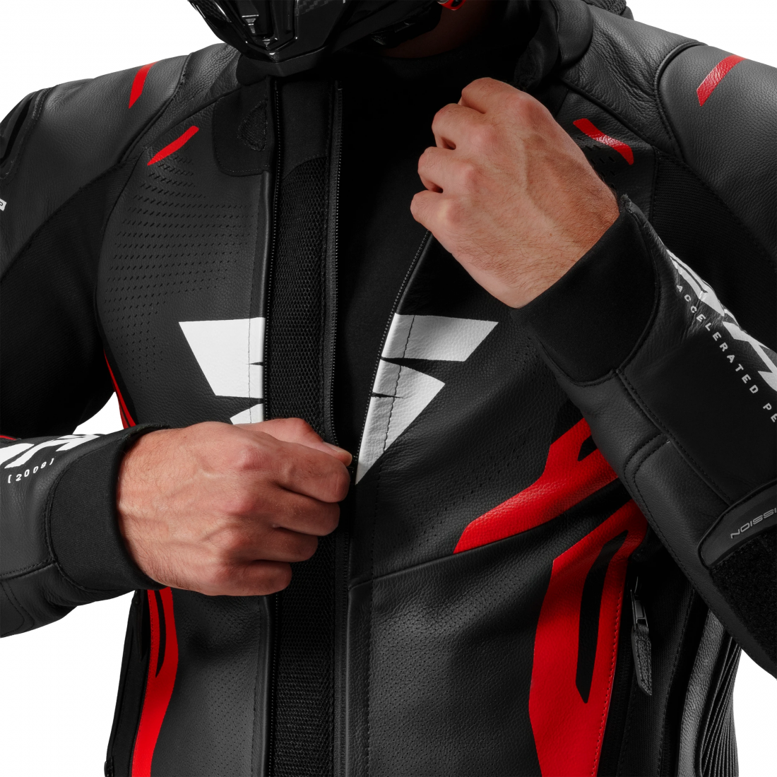SHIMA Mission ST Veste en cuir moto noir/rouge 60 Figure 13