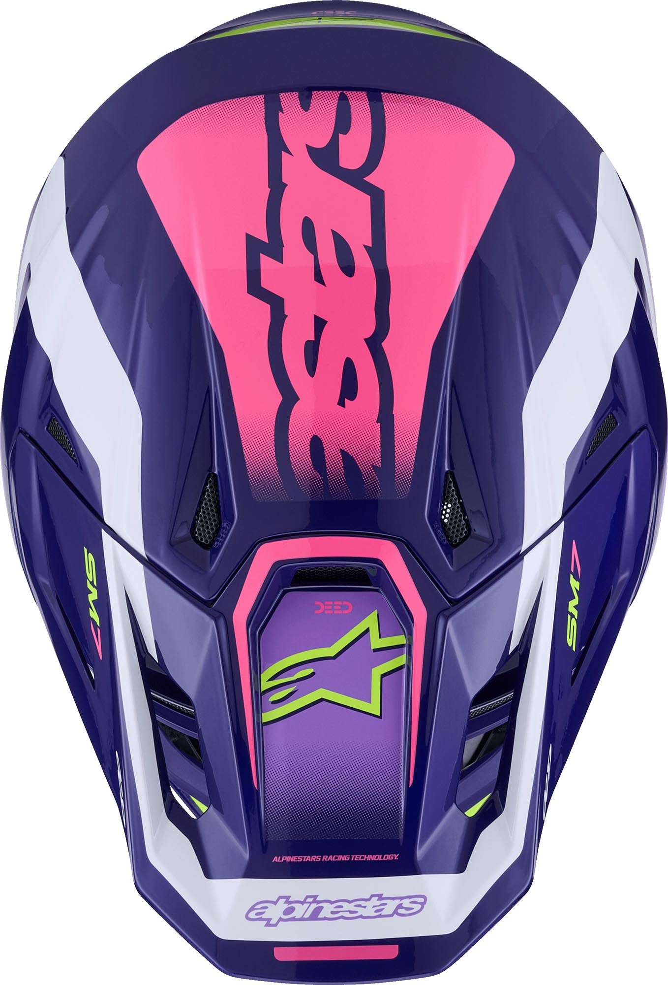 Alpinestars S-M7 Deed Casco da motocross viola XL (61/62) Figura 3