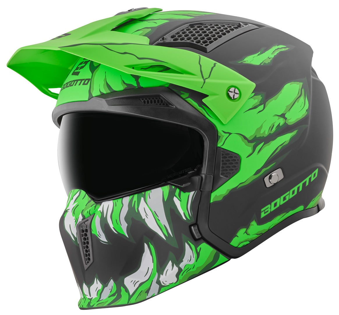 Bogotto Radic Skulash Casco Verde/Nero XL Figura 2