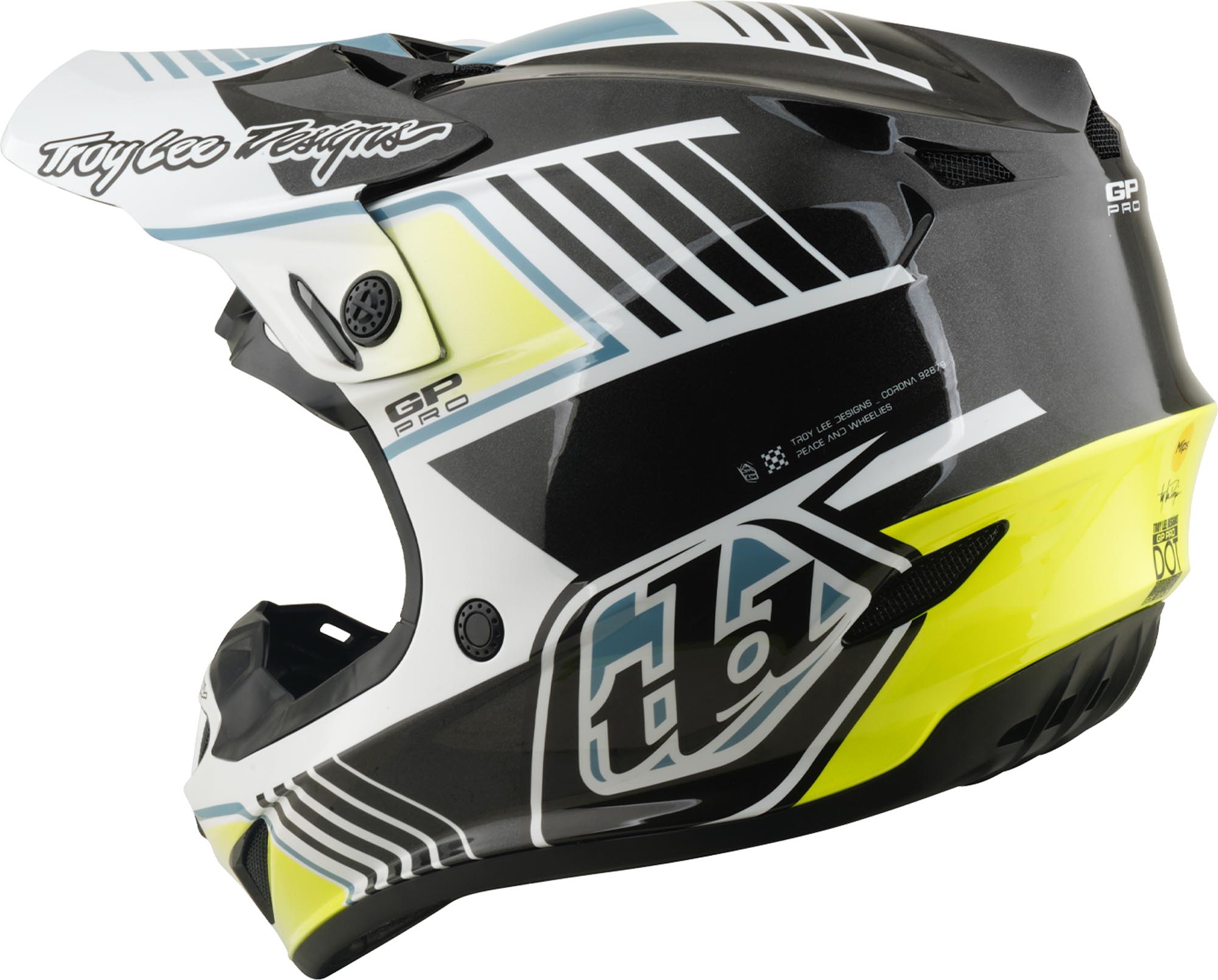 Troy Lee Designs GP Pro MIPS Segment Ungdomsmotocrosshjälm grå/vit Y/M (50/51) Figur 5