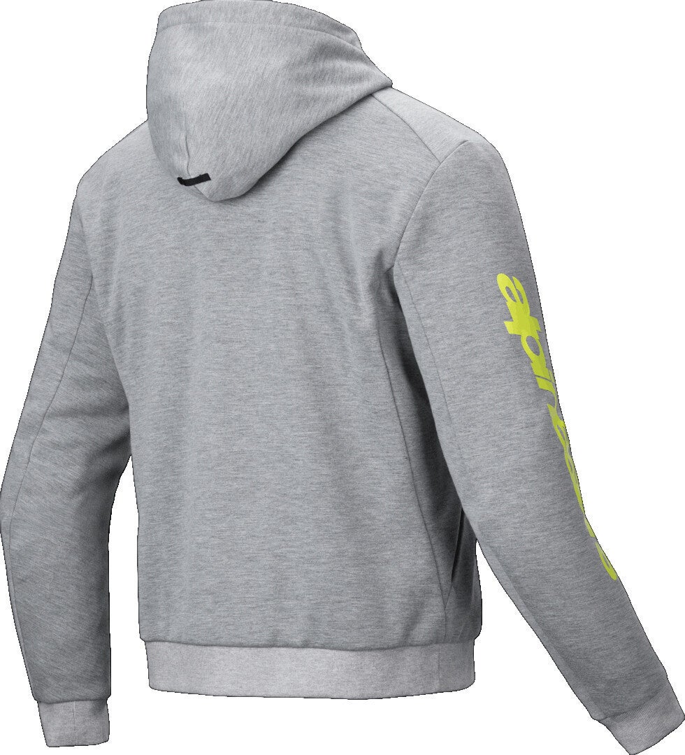 Alpinestars Chrome V2 Sport Sweat à capuche zippé de moto gris/jaune M Figure 2