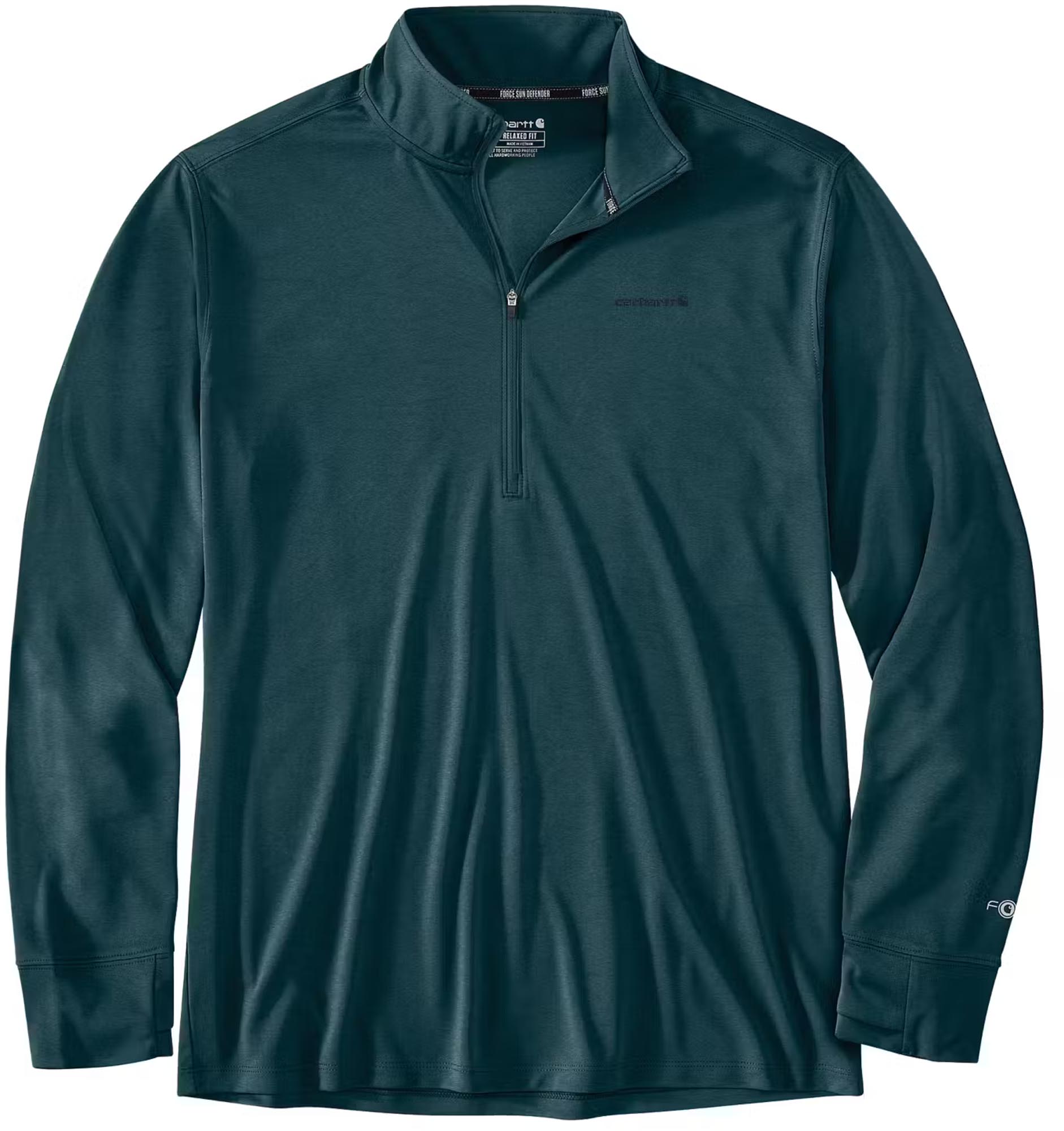 Carhartt Force Sun Defender Relaxed Half-Zip Functioneel Shirt blauw/groen S Figuur 1
