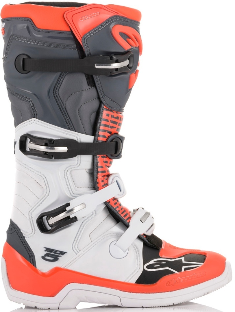Alpinestars Tech 5 Bottes de motocross Blanc/Noir/Rouge 9 (43) Figure 5