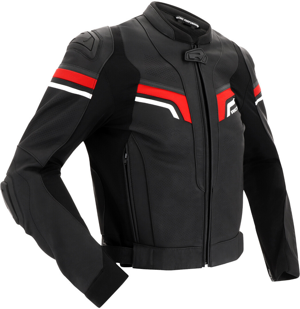 Richa Matrix 2 perforated Motorcycle Leather Jacket black/red/white 60 Figure 1