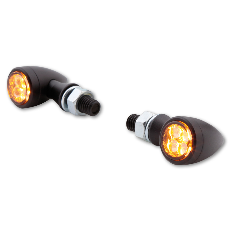 HIGHSIDER Smart Sixteen-Bullet LED-indikator Kropp Svart / Lins Rökt (Par), Fram och Bak Figur 2