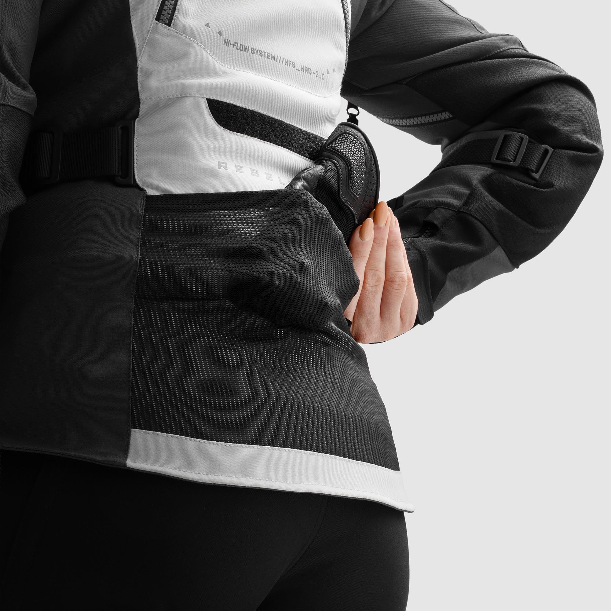Rebelhorn Hardy 3.0 wasserdichte Damen Motorrad Textil Jacke schwarz/grau/gelb M Abbildung 11
