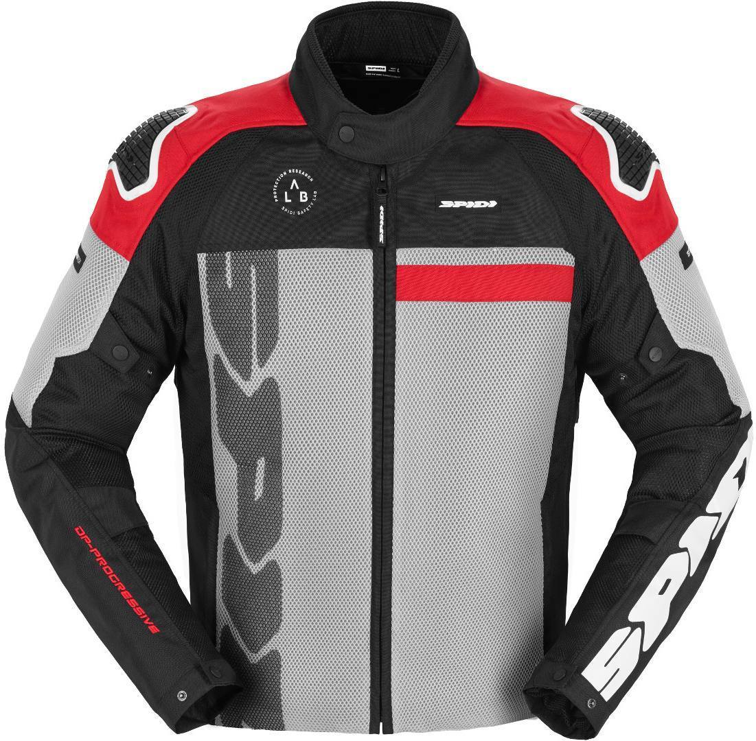 Spidi Progressive Net WindOut Motorcycle Textile Jacket black/grey/red XXL Figure 1