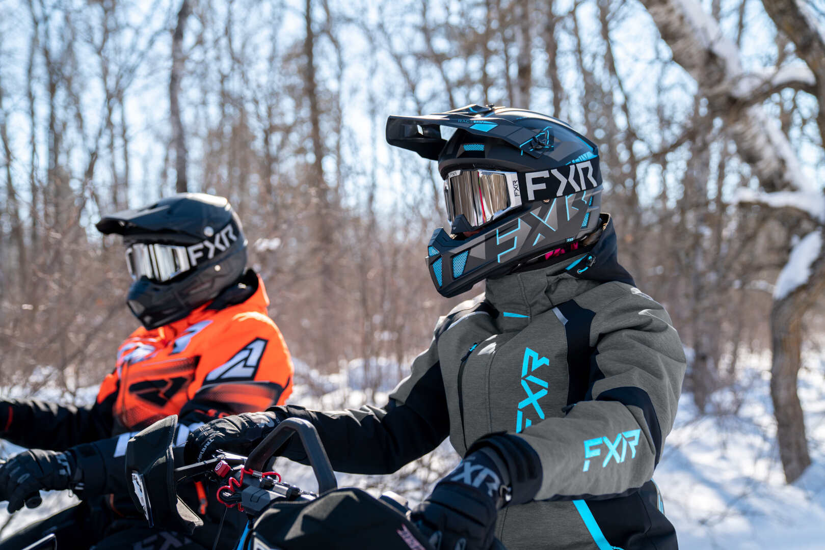 FXR Pulse Ladies Snowmobile Jacket grey/black/blue 12 Figure 4