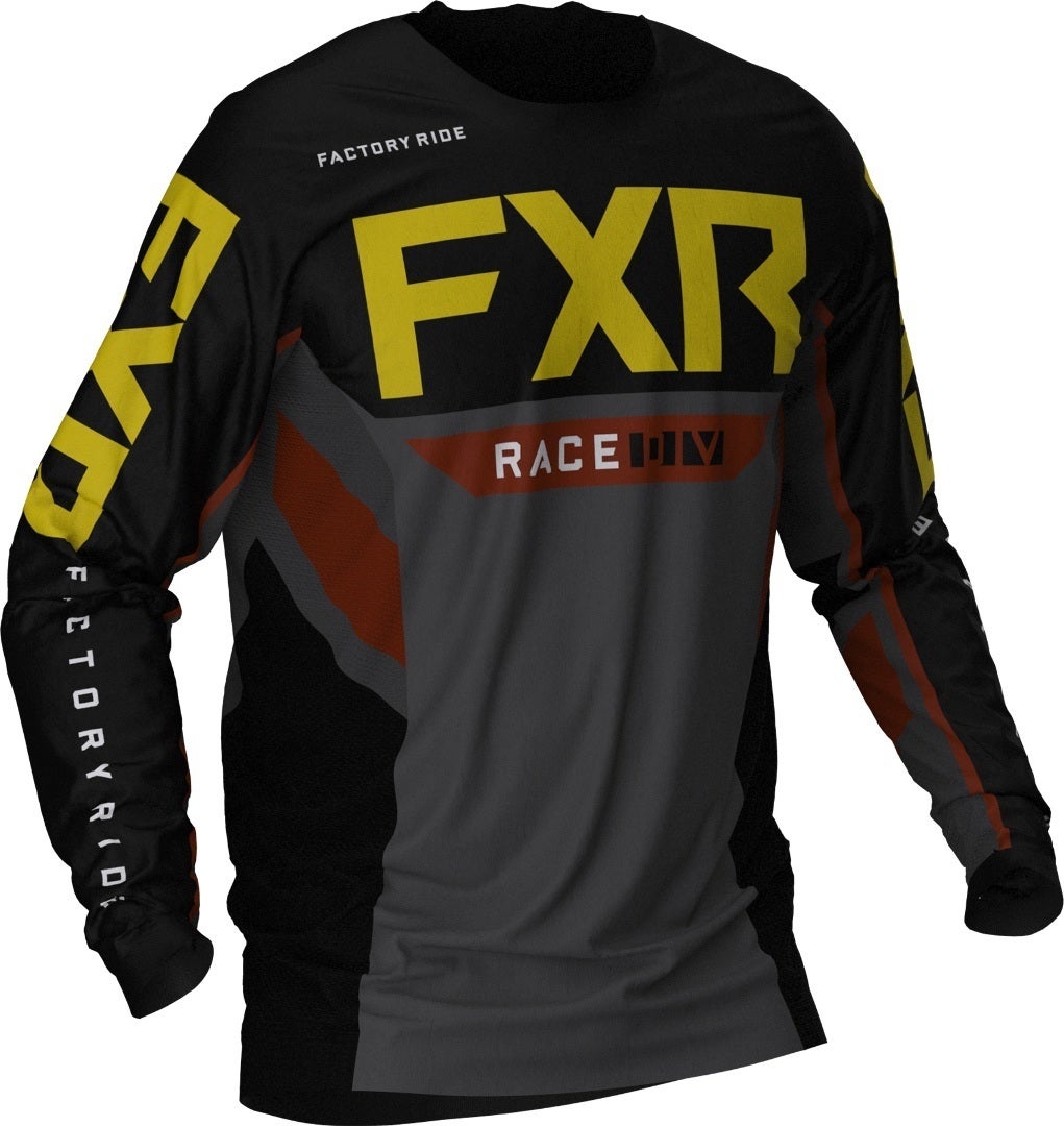 FXR Podium Off-Road MX Gear Motocross Jersey sort/grå/gul XXL Figur 1