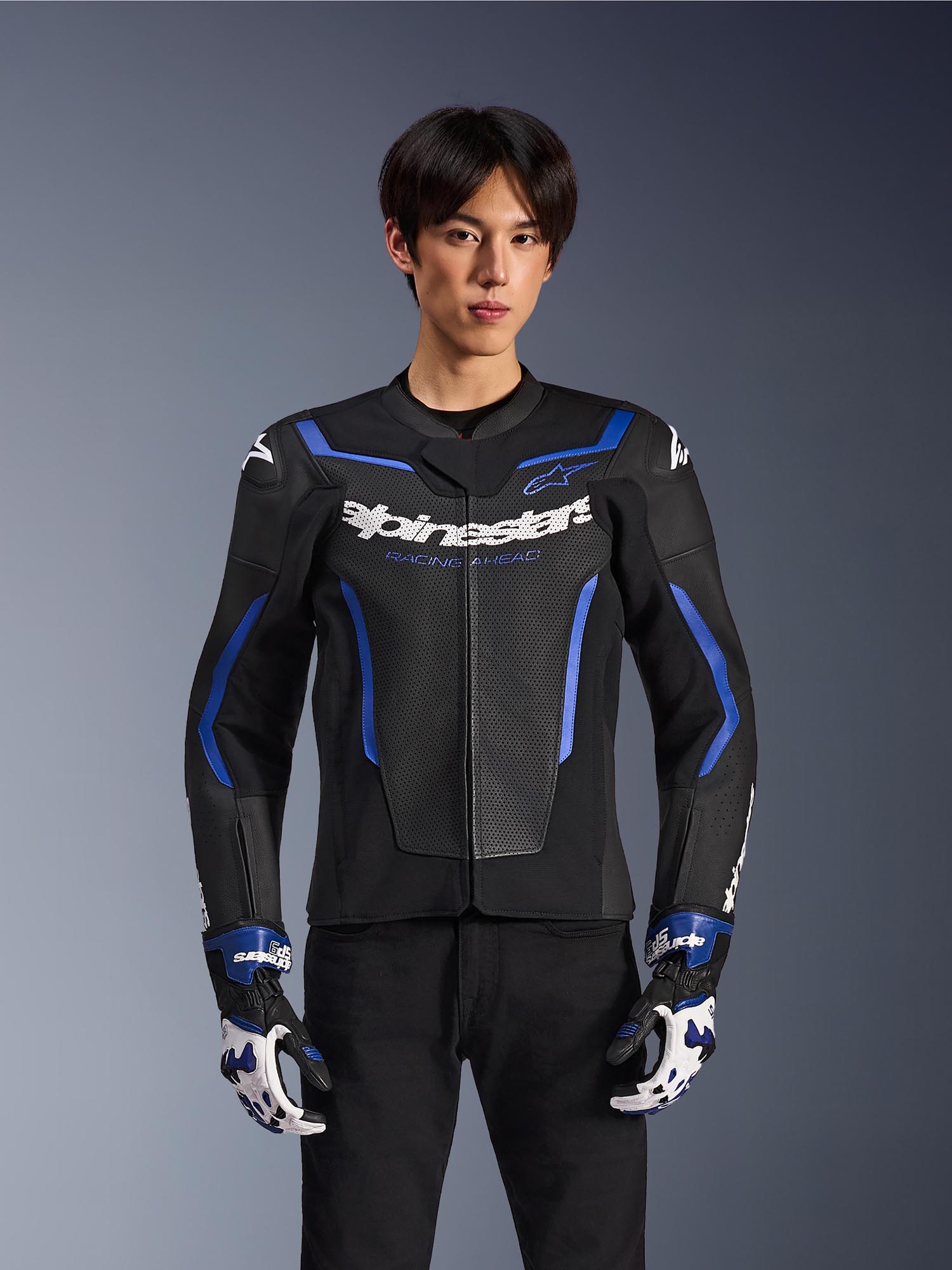 Alpinestars GP Force V2 Air Jachetă de piele de motocicletă Negru/Albastru 48 Figura 3